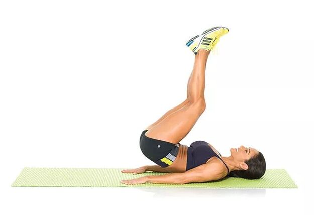 Crunch inverso para traballar os abdominales